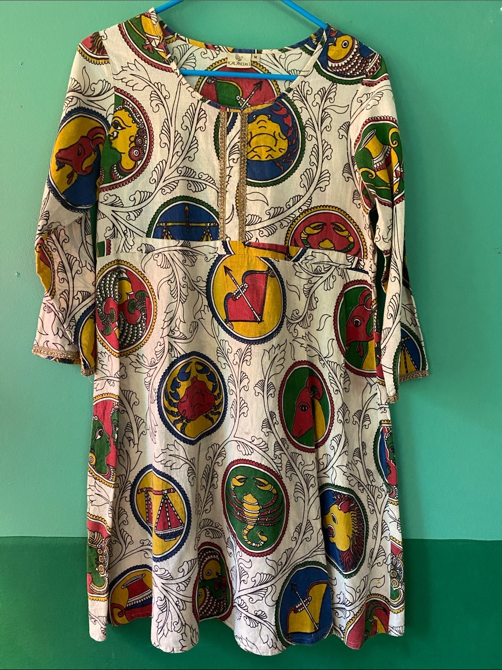 Astrology print mini dress, tunic  small